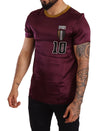 تي شيرت Dolce &amp; Gabbana Purple Sport 10 مطرز بياقة دائرية