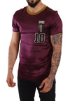 تي شيرت Dolce &amp; Gabbana Purple Sport 10 مطرز بياقة دائرية