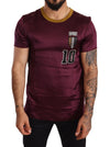 تي شيرت Dolce &amp; Gabbana Purple Sport 10 مطرز بياقة دائرية