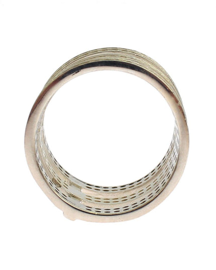 Nialaya Authentic Womens Clear CZ 925 Sterling Silver Ring