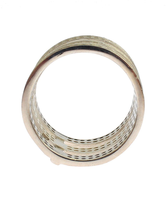 Nialaya Authentic Womens Clear CZ 925 Sterling Silver Ring