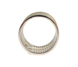 Nialaya Authentic Womens Clear CZ 925 Sterling Silver Ring