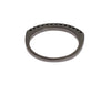 Nialaya Black CZ Rhodium 925 Silver Womens Ring