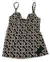 Dolce & Gabbana Black White Logo Print Camisole Top Underwear