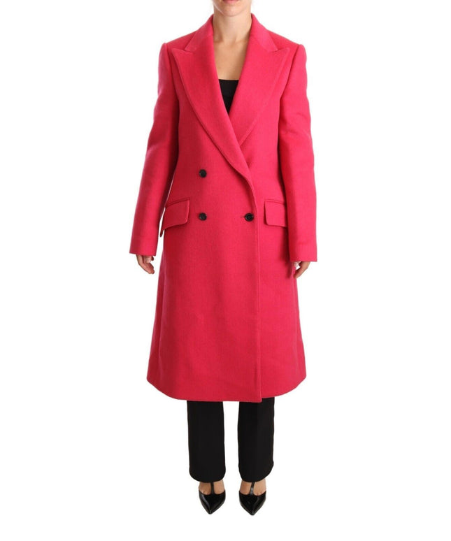 Dolce & Gabbana Pink Double Breasted Trenchcoat Jacket