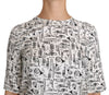 Dolce & Gabbana White Musical Instruments Print Blouse
