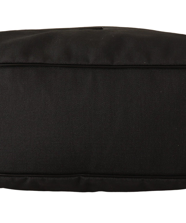Dolce & Gabbana Black Denim Leather Shoulder Strap Messenger Bag
