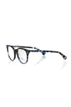 Frankie Morello Blue Acetate Unisex Eyeglass Frame