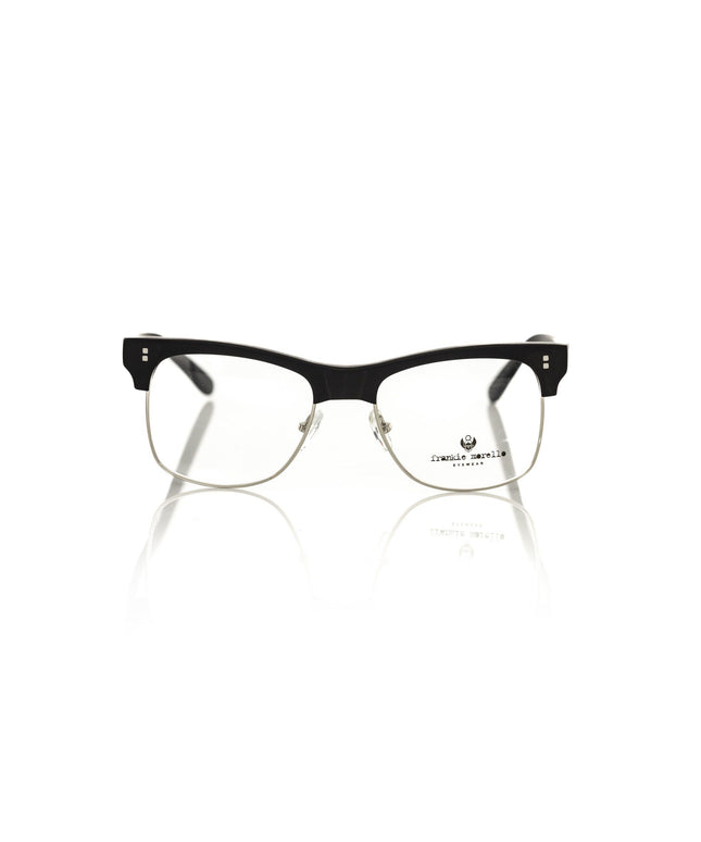 Frankie Morello Black Metallic Men's Eyeglass Frame