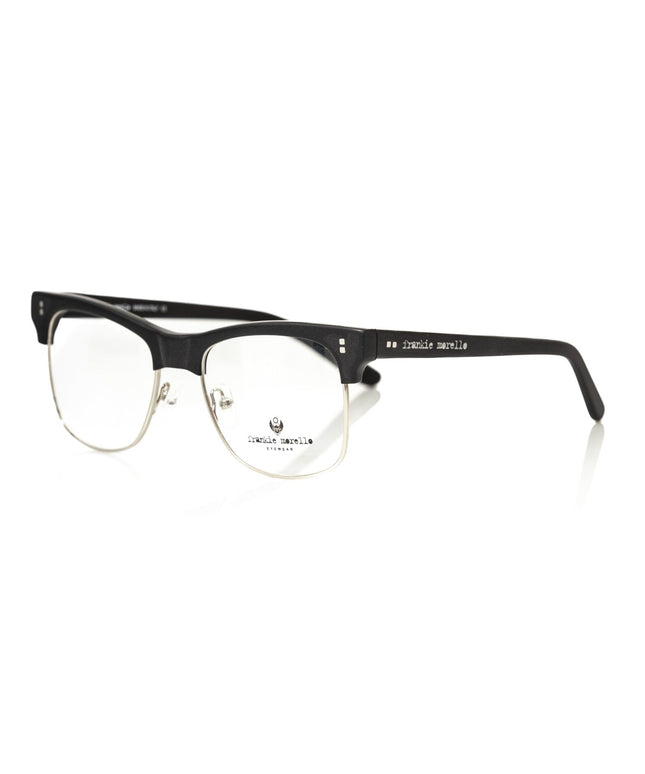 Frankie Morello Black Metallic Men's Eyeglass Frame
