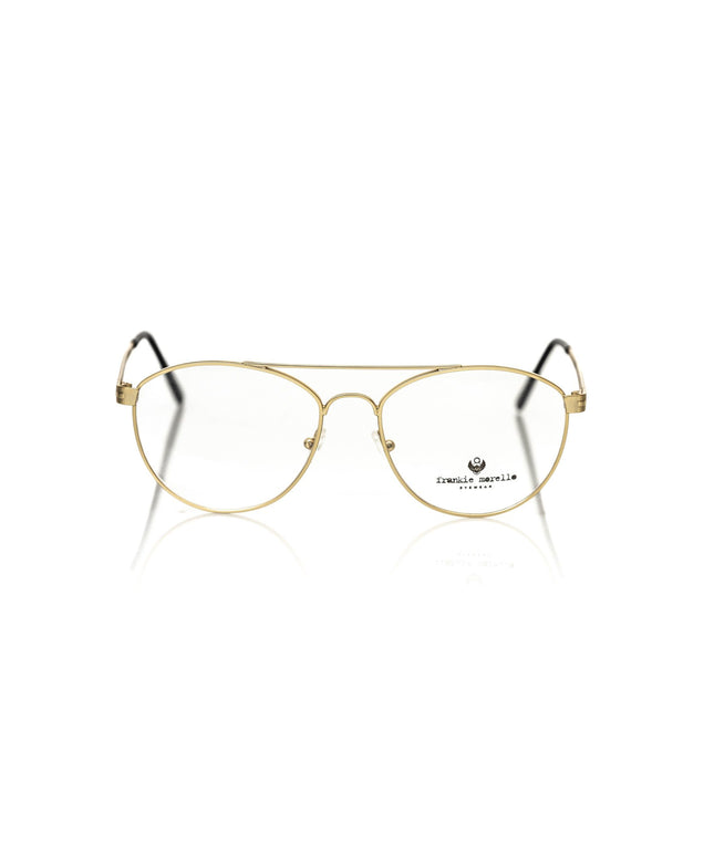 Frankie Morello Gold Metallic Fiber Men's Frame Aviator Eyeglasses