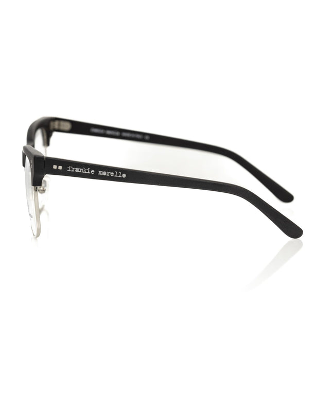 Frankie Morello Black Metallic Men's Eyeglass Frame