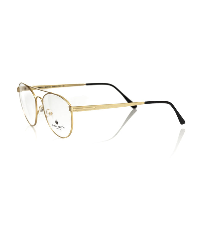 Frankie Morello Gold Metallic Fiber Men's Frame Aviator Eyeglasses