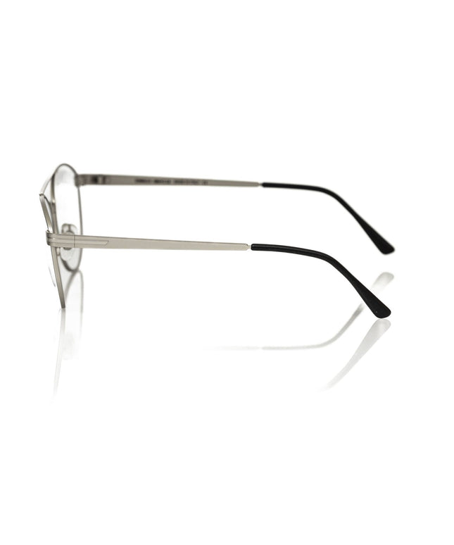 Frankie Morello Silver Metallic Mens Eyeglass Frame