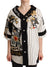 Dolce & Gabbana White Cotton Crystal Charms Amore Shirt