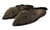 Paola D'Arcano Gold Jacquard Leather Embellished Slip On Shoes