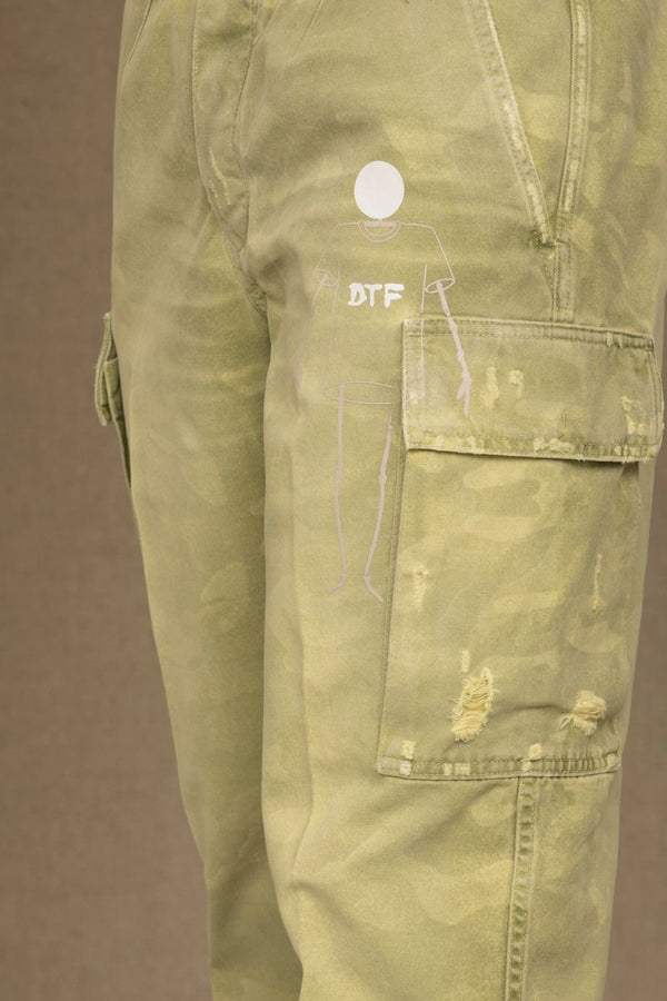 Don The Fuller Military Green Cotton Men Jeans