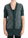 PINK MEMORIES Green Lace Cotton Cardigan Sweater