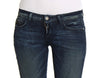 Costume National Blue Wash Cotton Slim Fit Skinny Jeans