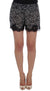 Dolce & Gabbana Black White Floral Lace Silk Sleepwear Shorts