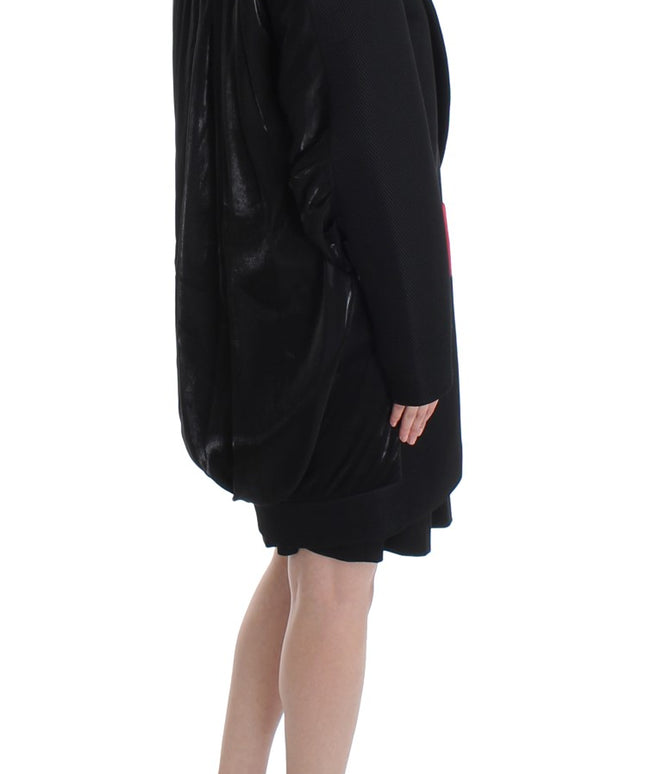 KAALE SUKTAE Black Coat Trench Long Draped Jacket Blazer