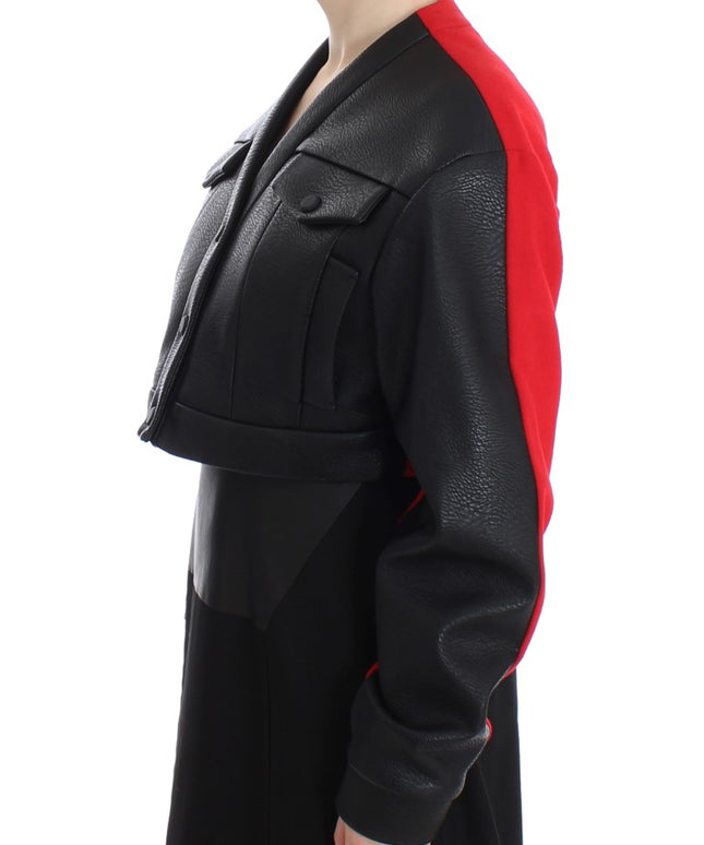 KAALE SUKTAE Black Short Croped Coat Bomber Jacket