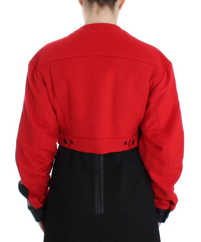 KAALE SUKTAE Black Short Croped Coat Bomber Jacket