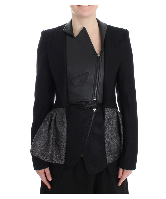 KAALE SUKTAE Black Short Blazer Coat Biker Jacket