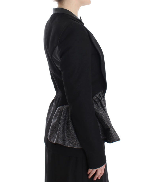 KAALE SUKTAE Black Short Blazer Coat Biker Jacket
