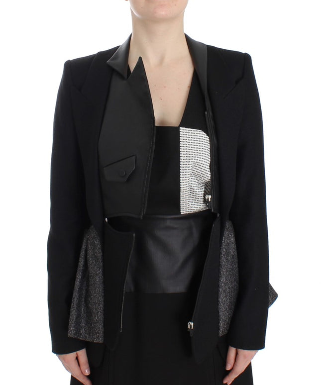 KAALE SUKTAE Black Short Blazer Coat Biker Jacket