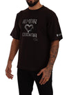 Dolce & Gabbana Bordeaux Cotton L-Amore Print Crewneck T-shirt