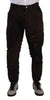 Dolce & Gabbana Brown Cotton Distressed Regular Denim Jeans