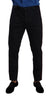 Dolce & Gabbana Blue Bordeaux Cotton Skinny Chino Pants