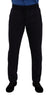Dolce & Gabbana Blue Cotton Stretch Jogging Trouser Pants