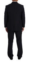 Domenico Tagliente Blue Polyester Single Breasted Formal Suit
