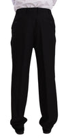 Domenico Tagliente Black Polyester Single Breasted Formal Suit