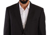 Domenico Tagliente Gray Polyester Single Breasted Formal Suit