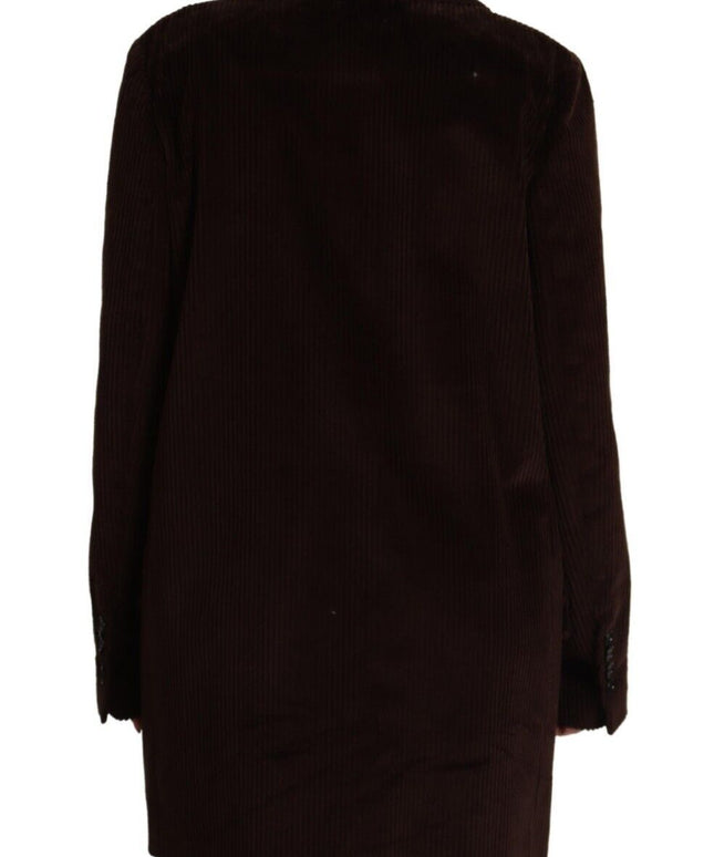 Dolce & Gabbana Bordeaux Corduroy Cotton Blazer Oversized Jacket