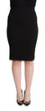 Dolce & Gabbana Black High Waist Knee Length Pencil Cut Skirt