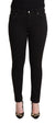 Dolce & Gabbana Black Cotton Mid Waist Denim Slim Fit Jeans