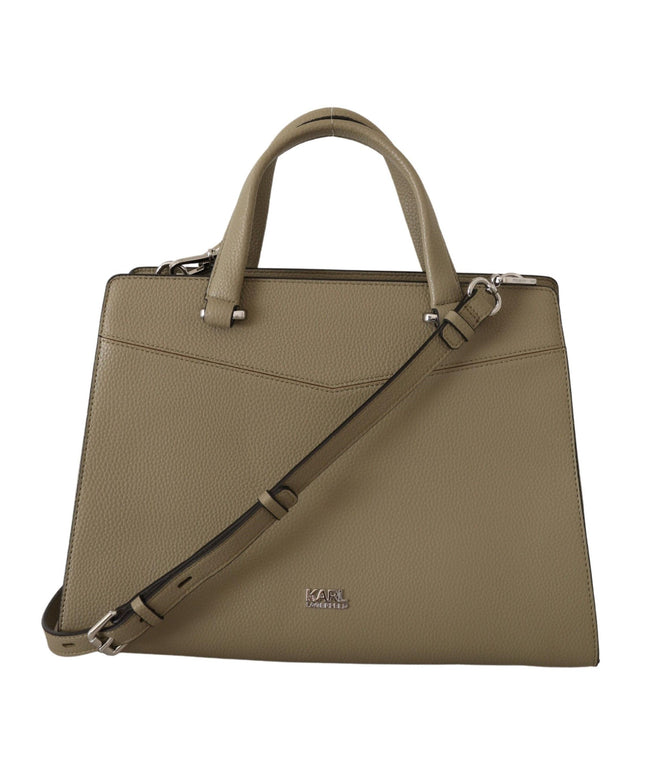 Karl Lagerfeld Enchanting Sage Green Leather Tote