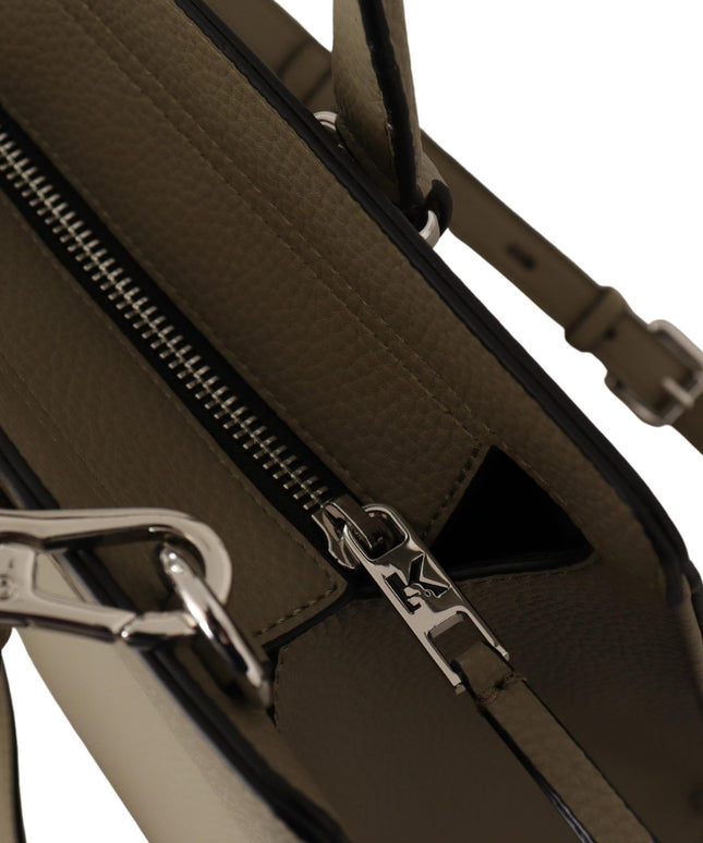 Karl Lagerfeld Enchanting Sage Green Leather Tote