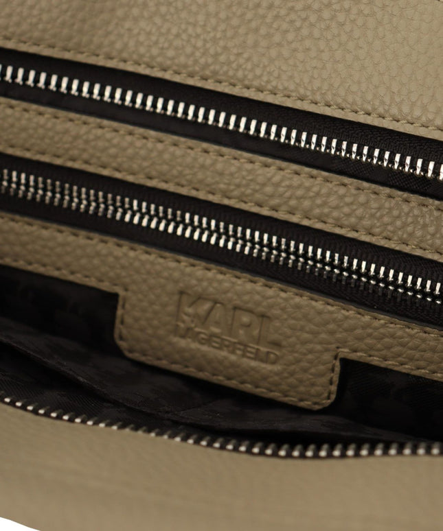 Karl Lagerfeld Enchanting Sage Green Leather Tote
