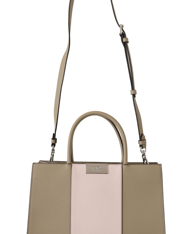 Karl Lagerfeld Elegant Sage Green Tote Shoulder Bag
