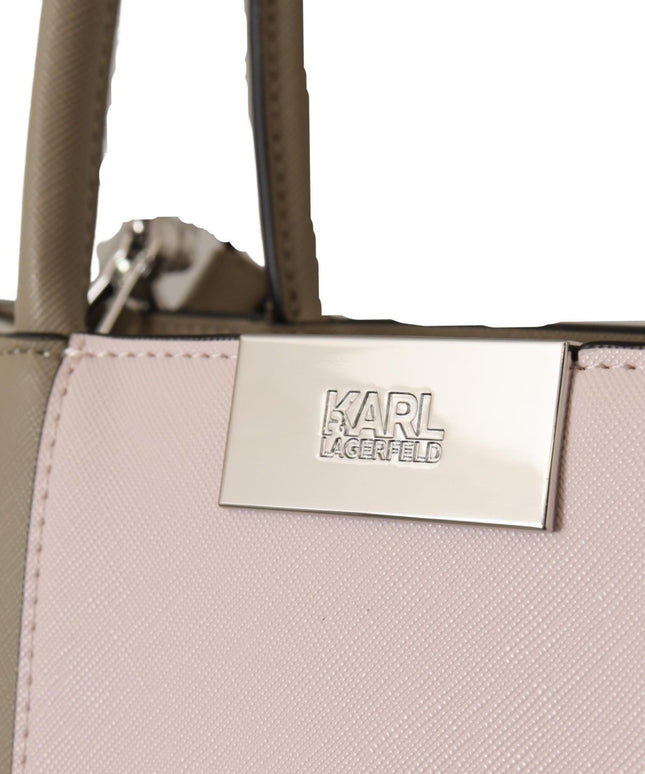 Karl Lagerfeld Elegant Sage Green Tote Shoulder Bag