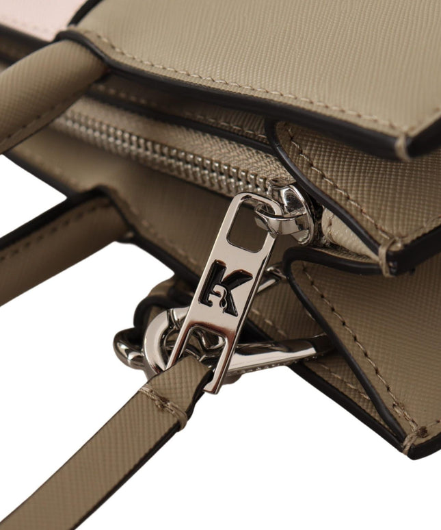 Karl Lagerfeld Elegant Sage Green Tote Shoulder Bag