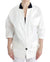 Andrea Pompilio White Cotton Blend Oversized Blazer Jacket