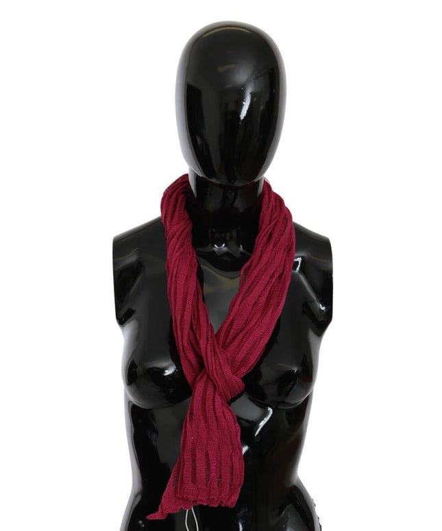 John Galliano Bordeaux Neck Wrap Shawl Foulard Scarf
