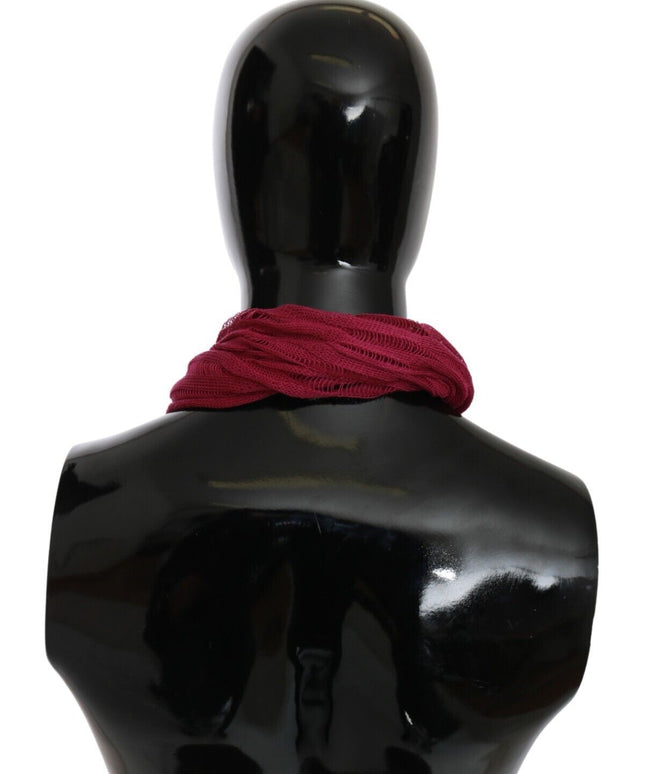 John Galliano Bordeaux Neck Wrap Shawl Foulard Scarf