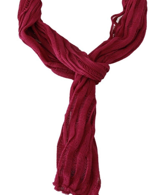 John Galliano Bordeaux Neck Wrap Shawl Foulard Scarf